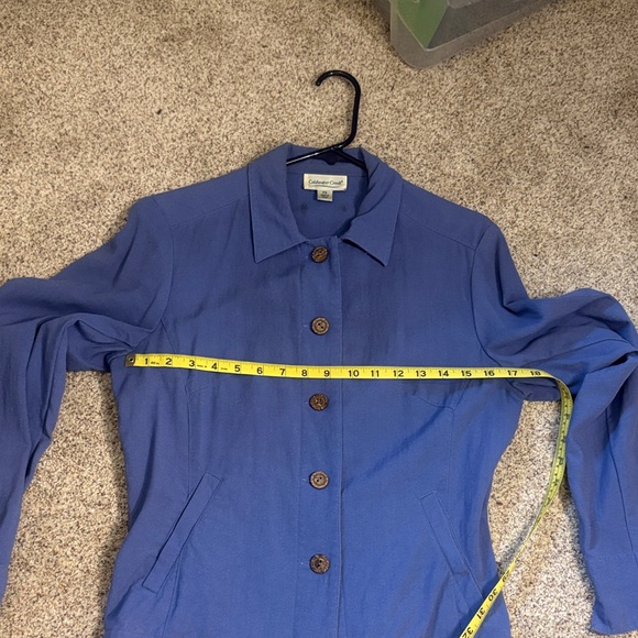 Coldwater Creek Periwiolet Button-Front Jacket Top - Picture 8 of 9